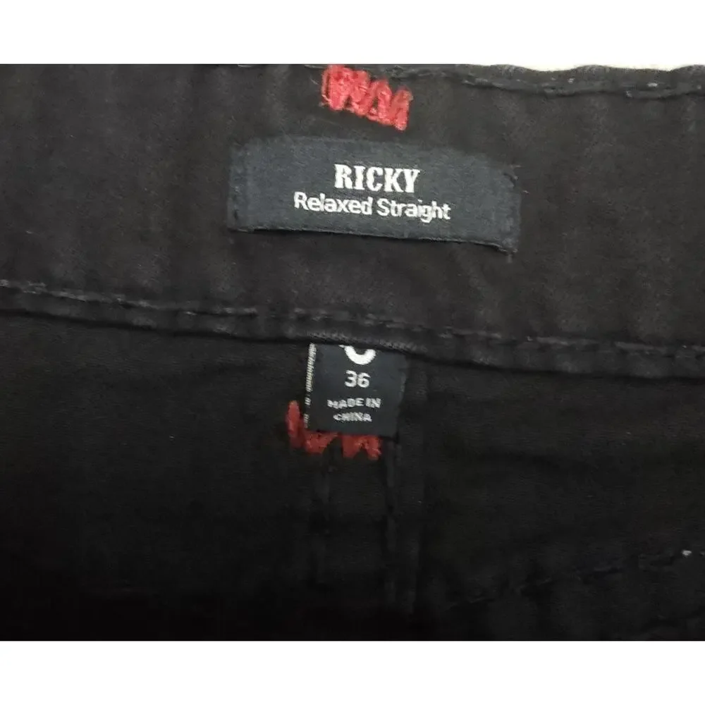 true religion super t stitching ricky relaxed straight fit Size 36